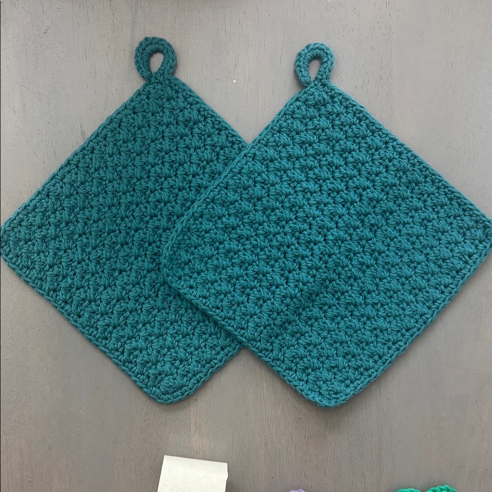 Handmade Crochet Pot Holders - 100% Cotton - Made by me!